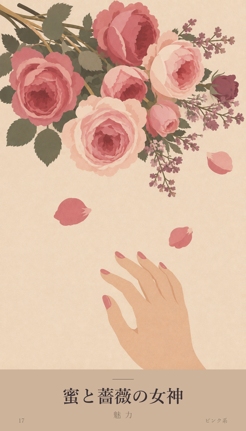 今日のオラクルカード「蜜と薔薇の女神」