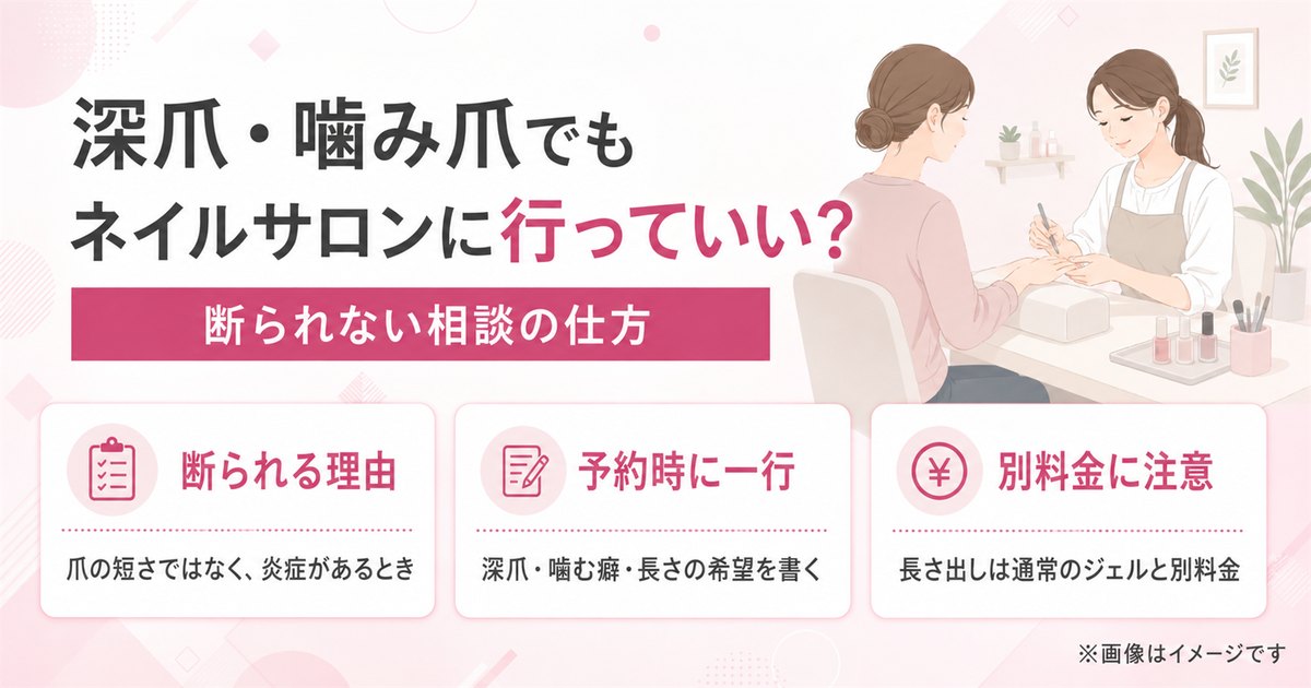 深爪・噛み爪でもネイルサロンに行っていい？断られない相談の仕方