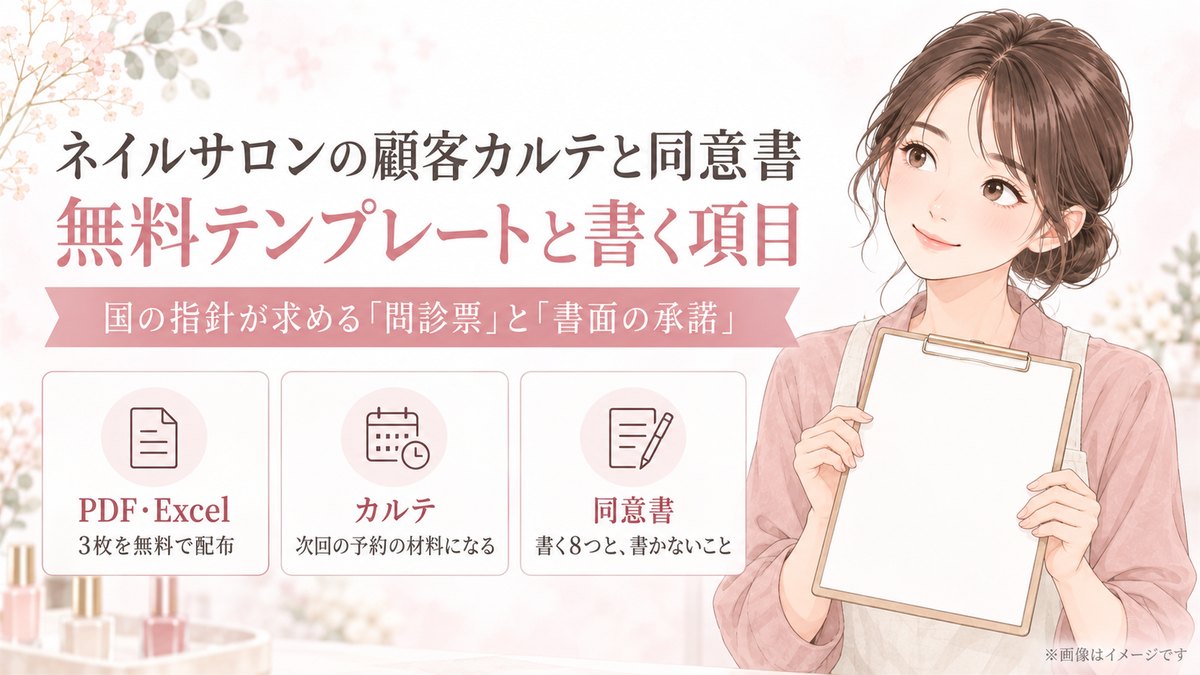 ネイルサロンの顧客カルテと同意書｜無料テンプレートと書く項目