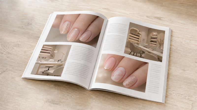 ネイルの作品写真が載った誌面