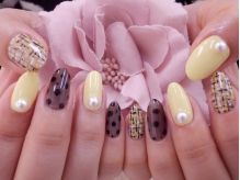 ツイード＆透けダルメシアン