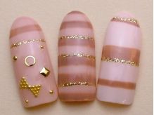 リボンボーダーネイル