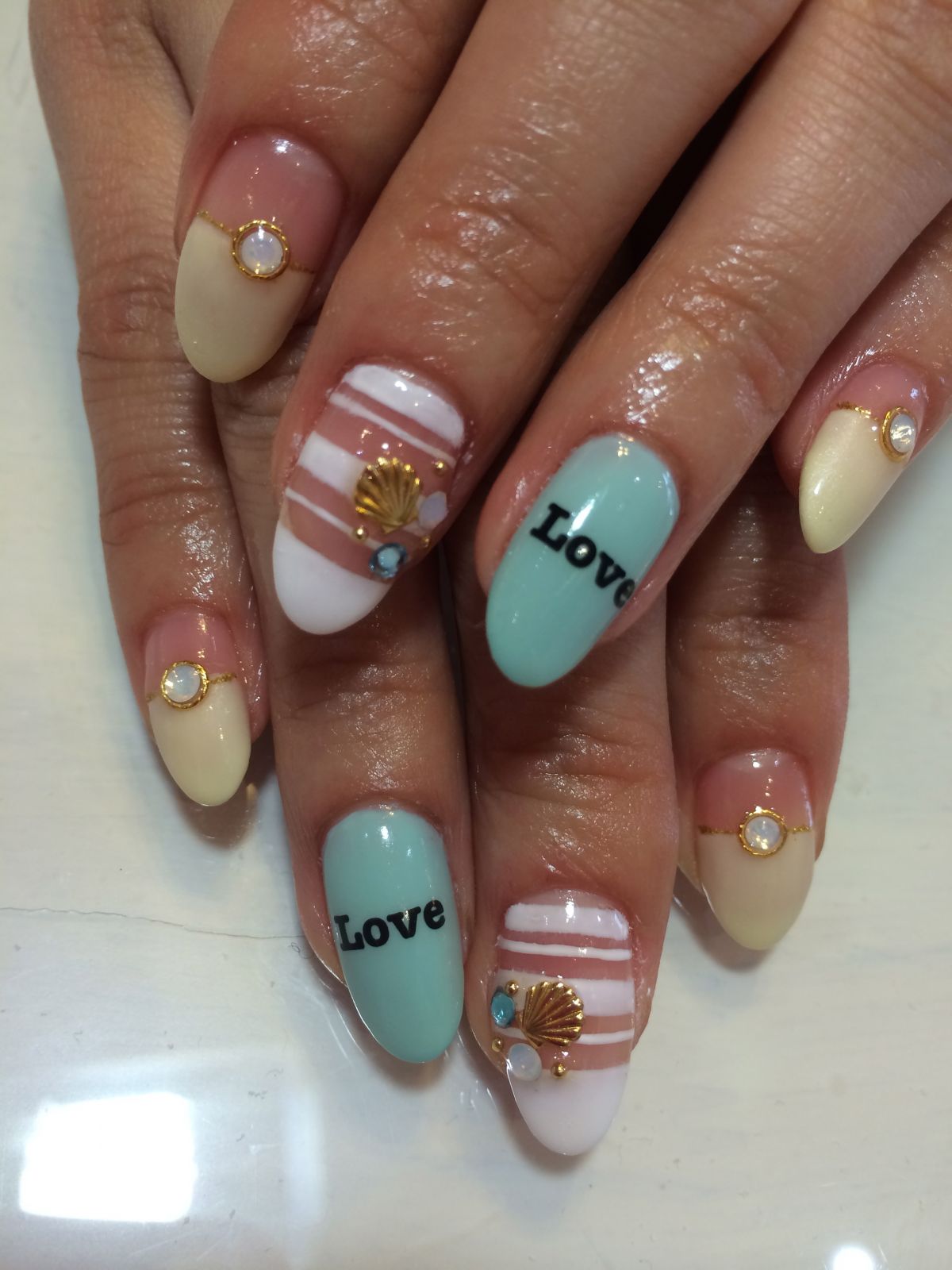 クリアボーダーネイル♡