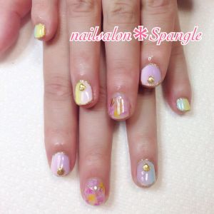縦グラデーション×マーブル
