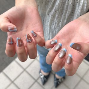 ブラウン×ブルー