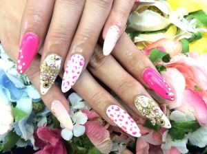 ジェルスカパーツデザインネイル☆彡