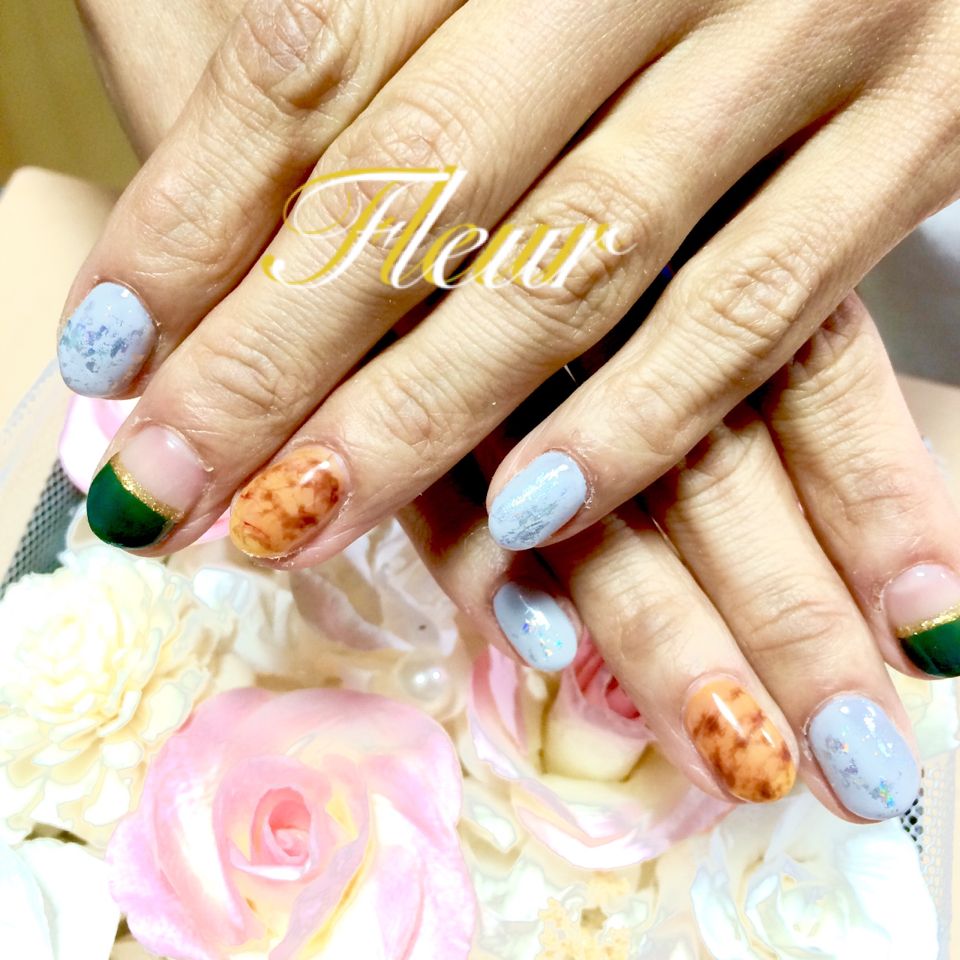 べっ甲、ホイル、デザインフレンチ☆