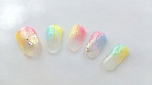 カラフルラメグラデーション