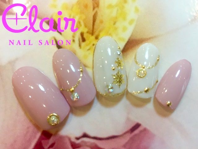 1月定額ジェル デザイン1 ネイルサロン Nail S Clairのネイルカタログ