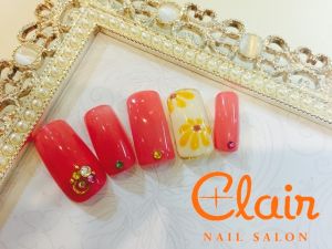 4月定額★ピンク×お花ネイル