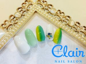 6月定額☆爽やか！縦グラデーションネイル
