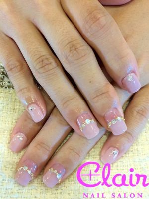 1月定額より★ぷるぷるピンクネイル