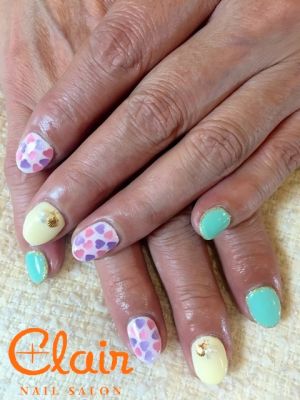 ハートホロでPOPネイル