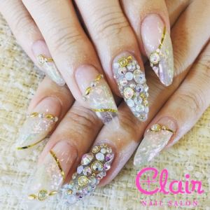 スカルプ長さ出し♡クリアネイル