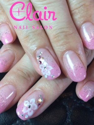 お花エンボスアートネイル