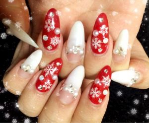 雪の結晶ネイル