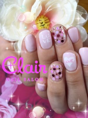 バレンタインネイル