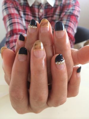 ハンド定額　べっ甲ぱっつんフレンチ