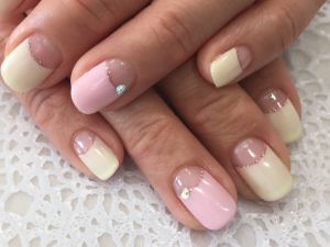 オフィスネイル 逆フレンチ