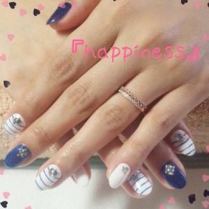 お客様ネイル『ボーダーネイル』
