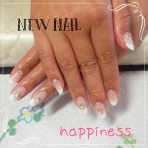 お客様ネイル『ホワイトダブルフレンチ』