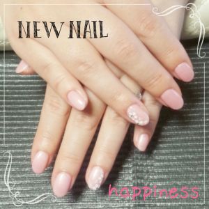お客様ネイル『シンプルフラワーネイル』