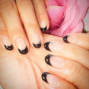 大人ブラックフレンチネイル☆