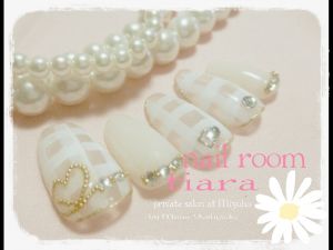 ホワイト×チェック