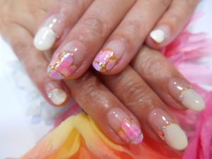 フラワーブランケットネイル