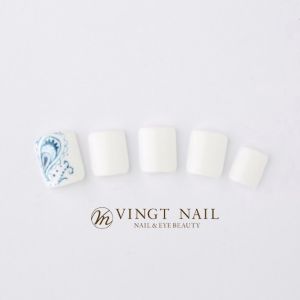 シェラック　フットネイルデザイン