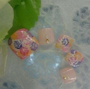 たらしこみフットネイル