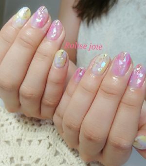 塗りかけ☆オーロラネイル
