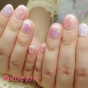 ホロフラワー♡チークネイル