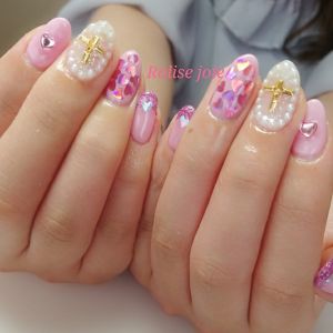 ハートホロネイル♡