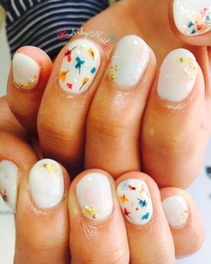 お花×タイダイ柄