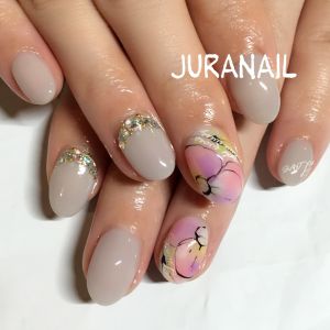 春フラワーネイル
