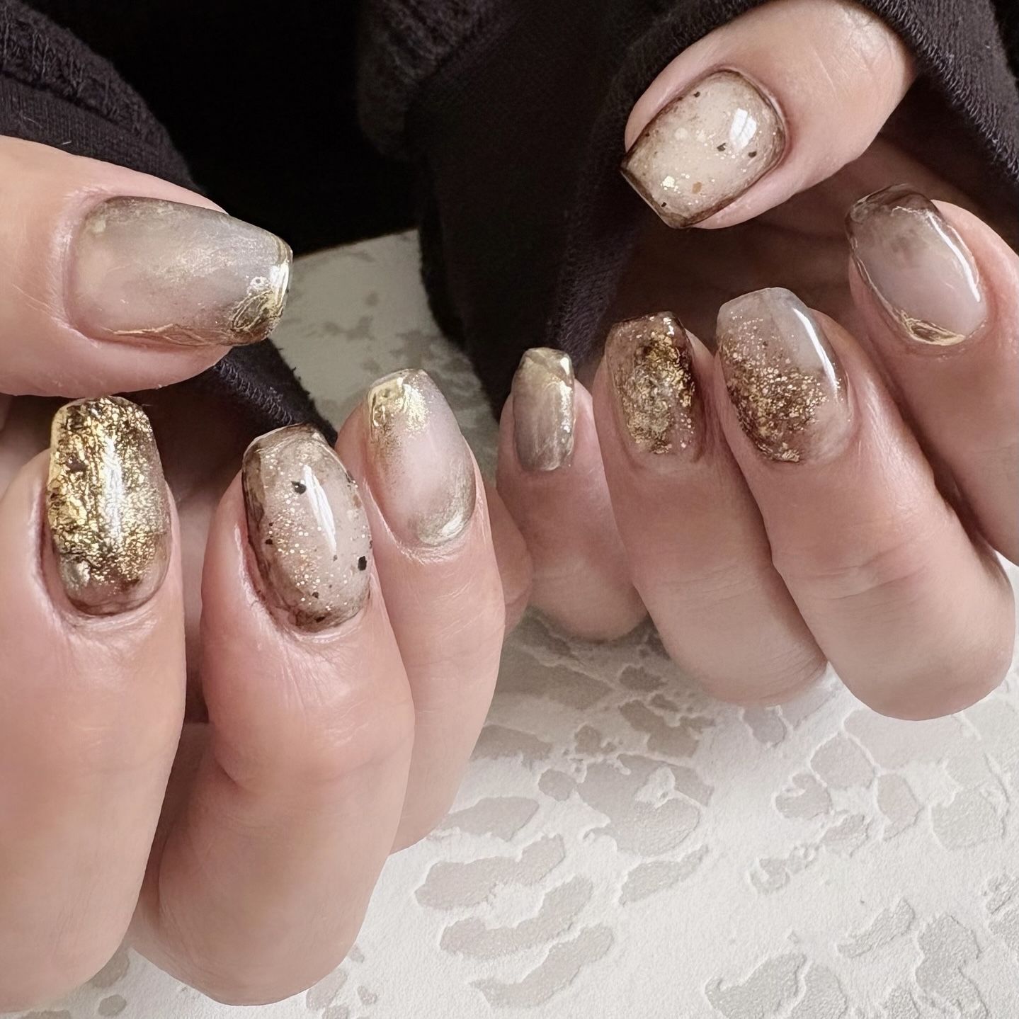 鉱物ニュアンスネイル