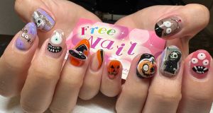 ポップモンスターハロウィンネイル