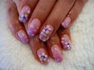 定番さくらネイル