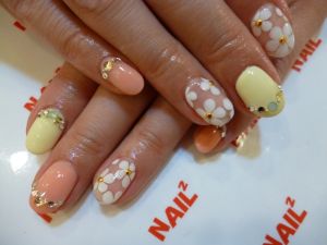 春　パステルお花ネイル