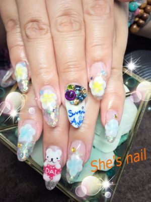 アクリルスカルプ&くまさん