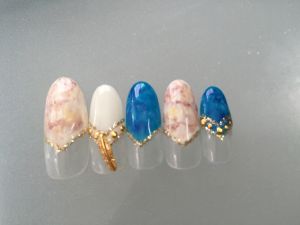 天然石風ネイル