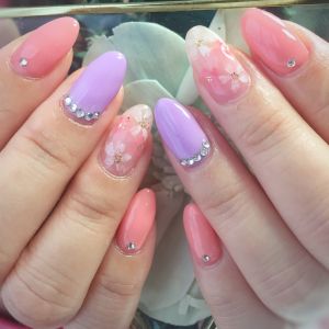 春、桜ネイル