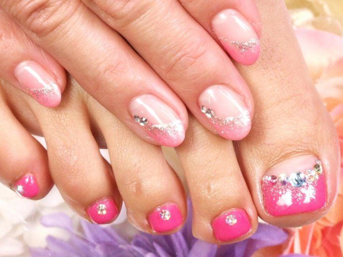 【12500円】フレンチ×ラメ掛けセット割