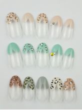 かわいい☆ハートフレンチ＆レオパード　オフ込み￥7800